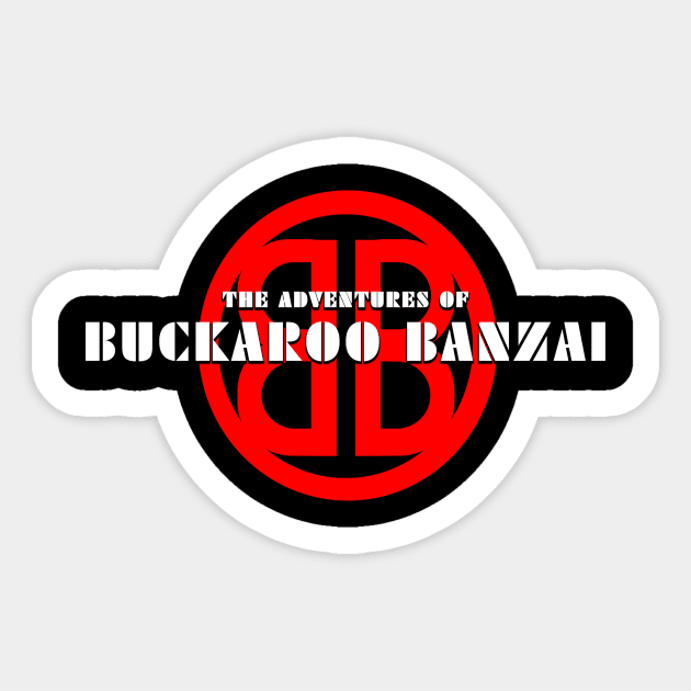 Buckaroo Banzai - Single Logo Sticker by BigOrangeShirtShop